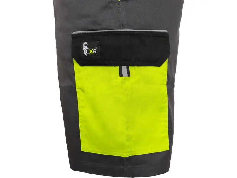 Kraťasy CXS PHOENIX ZEFYROS, pánské, šedo-žluté, vel. 46